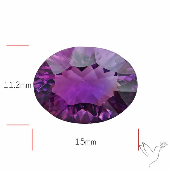 Millenium Cut Faceted Amethyst Concave Cut