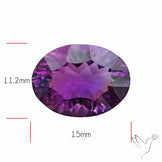 Millenium Cut Faceted Amethyst Concave Cut