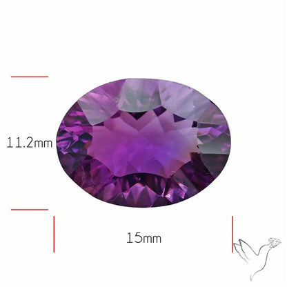 Millenium Cut Faceted Amethyst Concave Cut