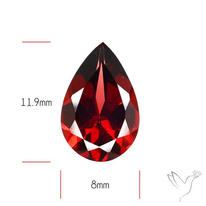 Red Almandine (Pyrope) Garnet Faceted Mozambique Garnet
