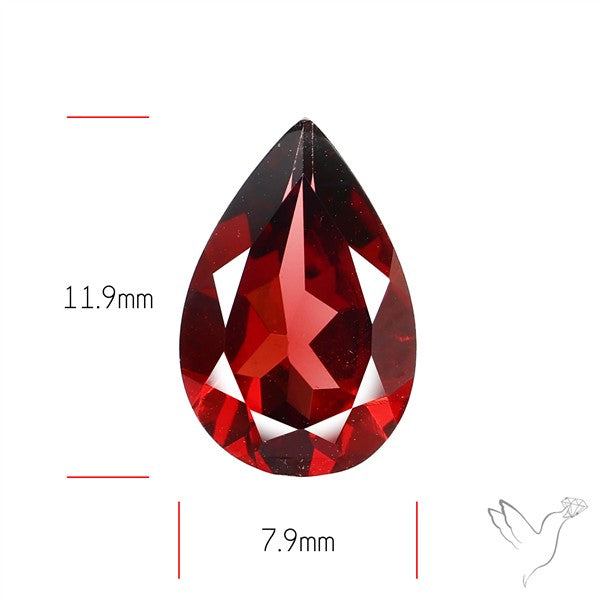 Red Almandine (Pyrope) Garnet Faceted Mozambique Garnet