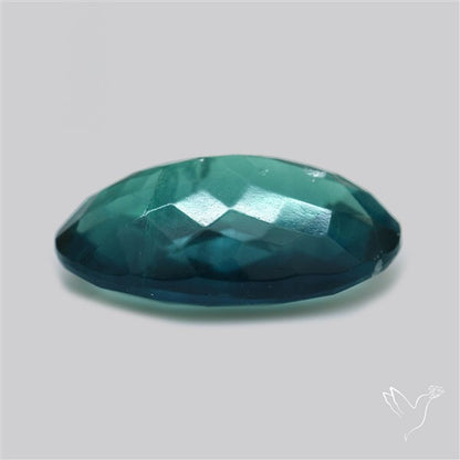 Checkerboard Cut Faceted Belgian Teal Fluorite