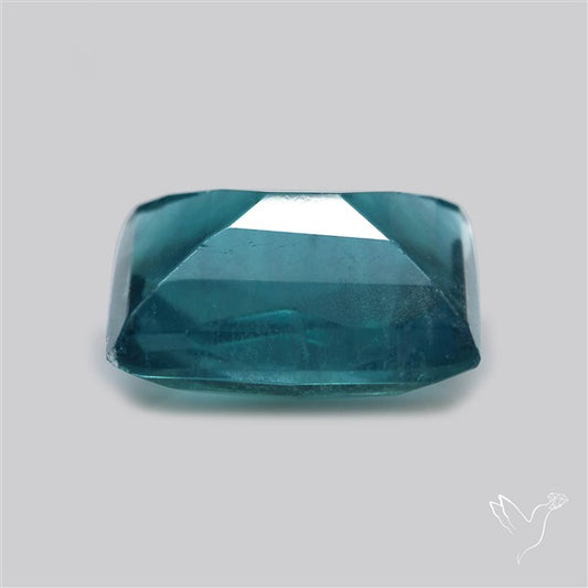 Rose Faceted Belgian Teal Fluorite Rose Cut Top