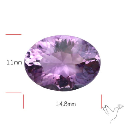 Millenium Cut Faceted Amethyst Concave Cut