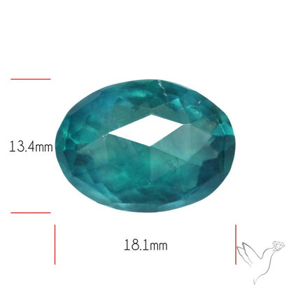 Rose Faceted Belgian Teal Fluorite Rose Cut Top