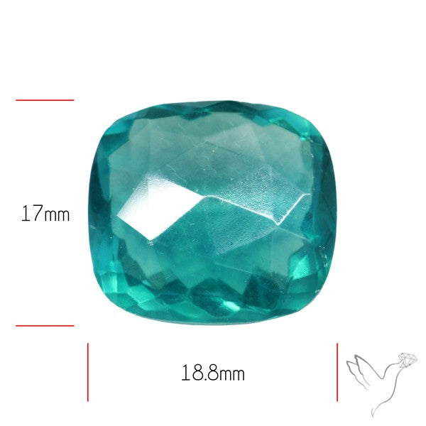 Rose Faceted Belgian Teal Fluorite Rose Cut Top