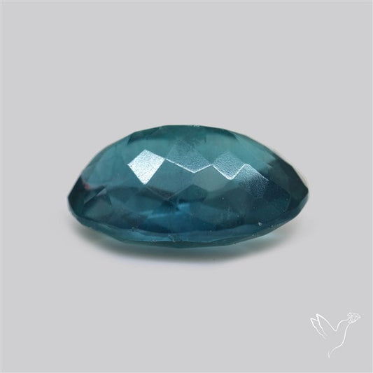 Rose Faceted Belgian Teal Fluorite Rose Cut Top