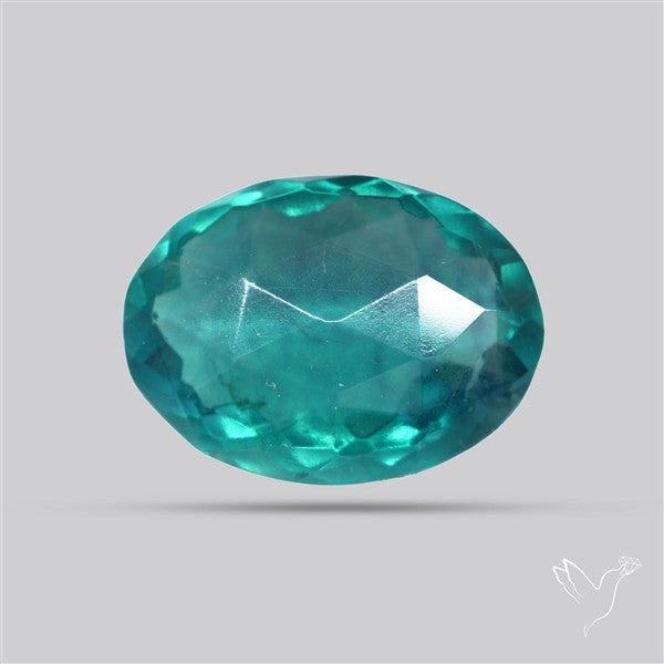 Rose Faceted Belgian Teal Fluorite Rose Cut Top