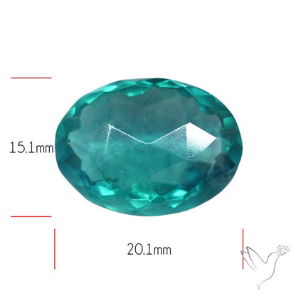 Rose Faceted Belgian Teal Fluorite Rose Cut Top