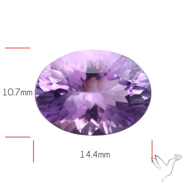 Millenium Cut Faceted Amethyst Concave Cut