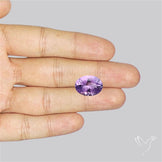 Millenium Cut Faceted Amethyst Concave Cut