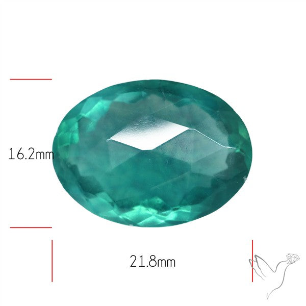 Rose Faceted Belgian Teal Fluorite Rose Cut Top