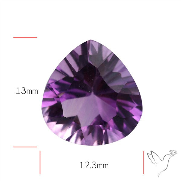 Millenium Cut Faceted Amethyst Concave Cut