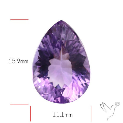 Millenium Cut Faceted Amethyst Concave Cut