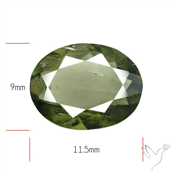 Czech Moldavite Rare Large Size Faceted