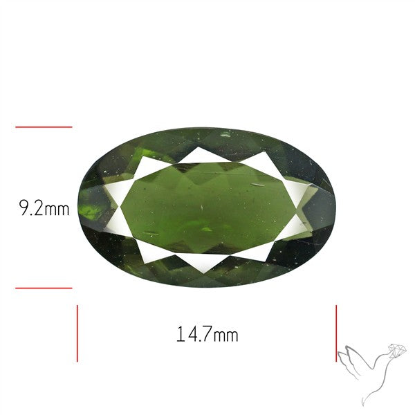 Czech Moldavite Rare Large Size Faceted