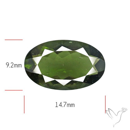 Czech Moldavite Rare Large Size Faceted