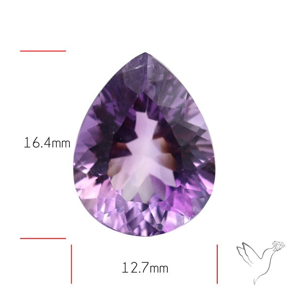 Millenium Cut Faceted Amethyst Concave Cut