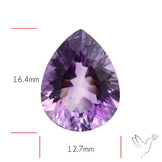 Millenium Cut Faceted Amethyst Concave Cut