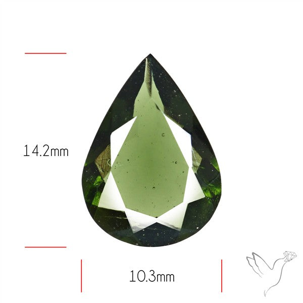 Czech Moldavite Rare Large Size Faceted