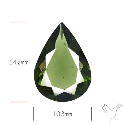 Czech Moldavite Rare Large Size Faceted