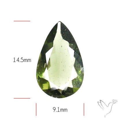 Czech Moldavite Rare Large Size Faceted