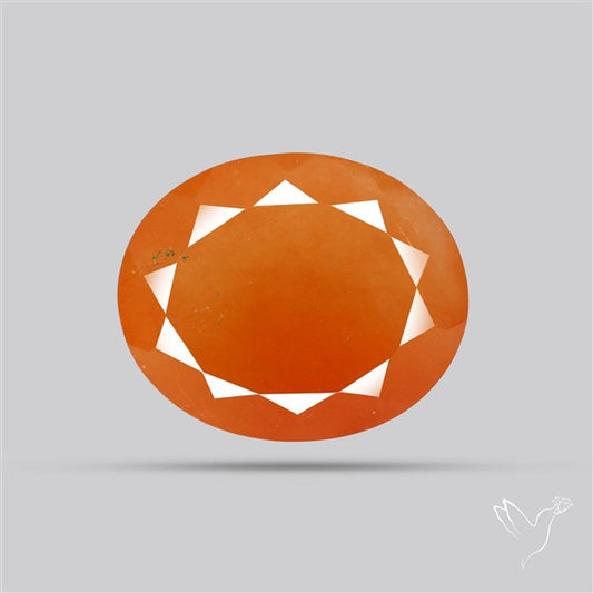 Faceted Brazilian Papaya Quartz