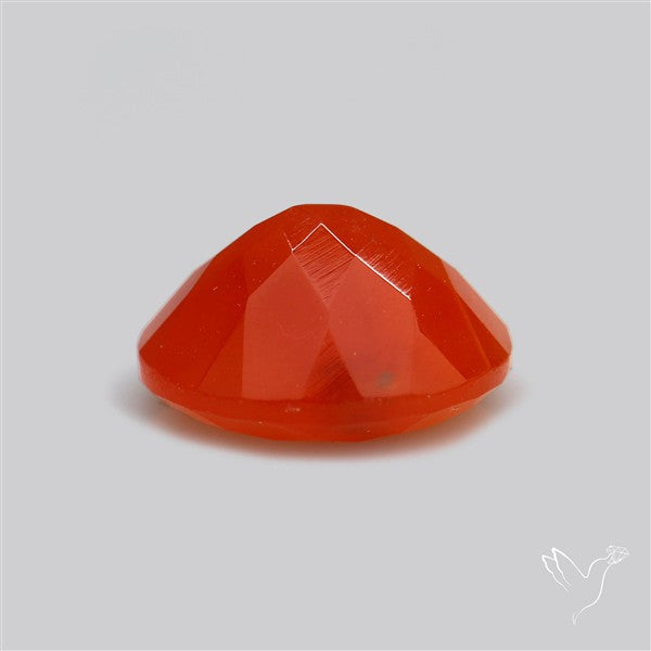 Faceted Brazilian Papaya Quartz