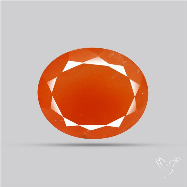 Faceted Brazilian Papaya Quartz