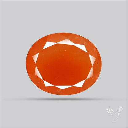 Faceted Brazilian Papaya Quartz