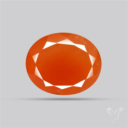 Faceted Brazilian Papaya Quartz