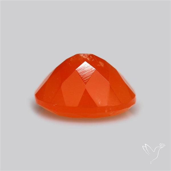 Faceted Brazilian Papaya Quartz