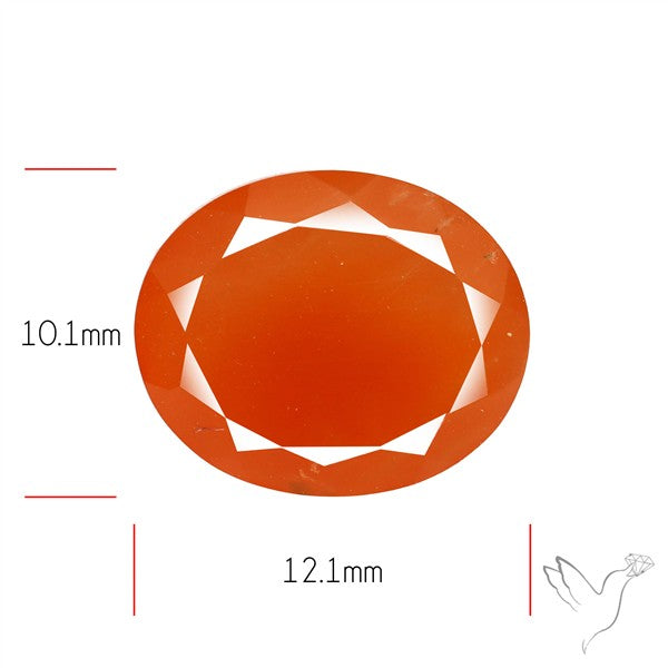 Faceted Brazilian Papaya Quartz