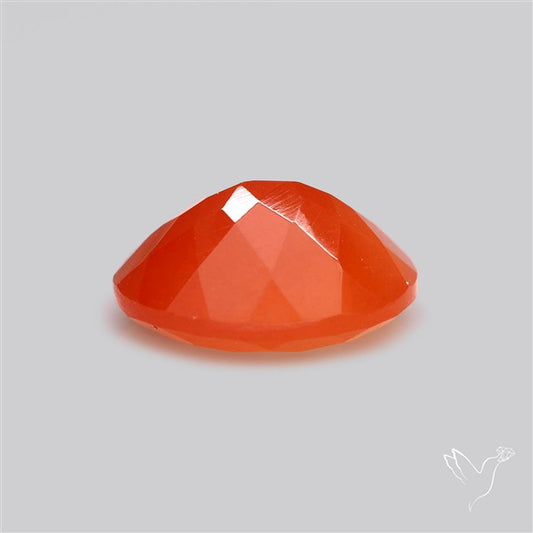 Faceted Brazilian Papaya Quartz