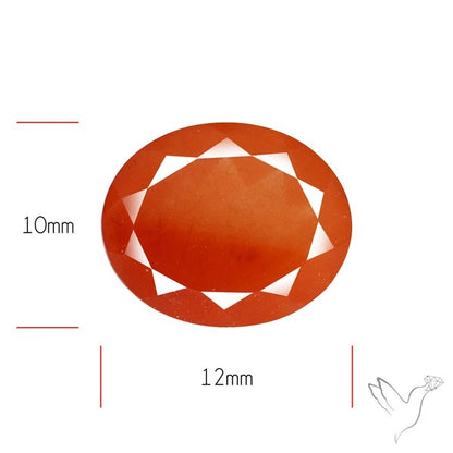 Faceted Brazilian Papaya Quartz