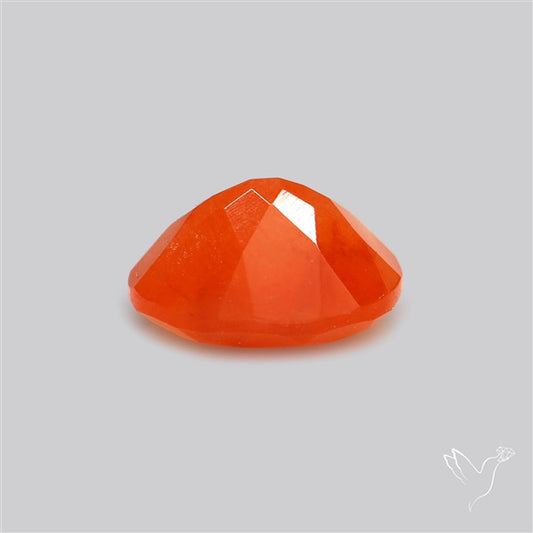 Faceted Brazilian Papaya Quartz