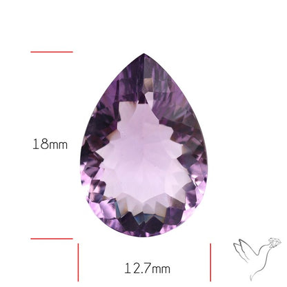 Millenium Cut Faceted Amethyst Concave Cut