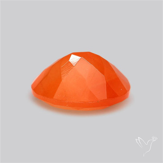 Faceted Brazilian Papaya Quartz