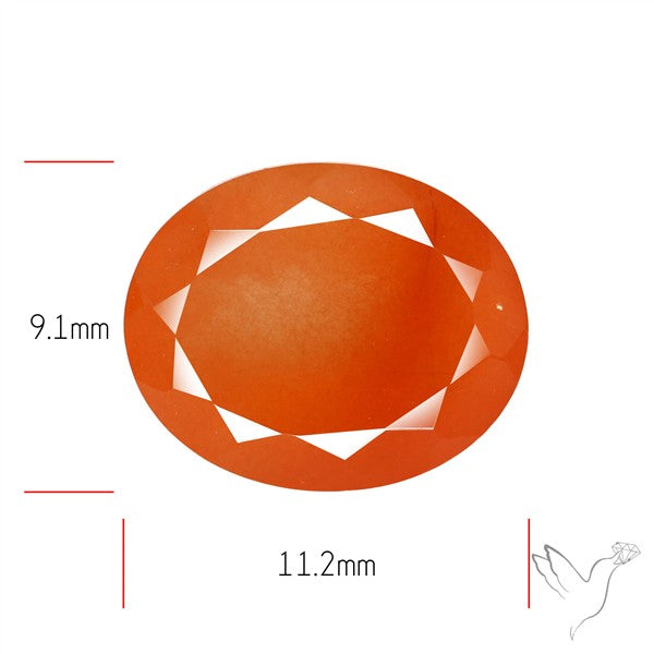 Faceted Brazilian Papaya Quartz