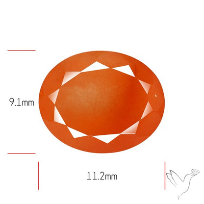 Faceted Brazilian Papaya Quartz