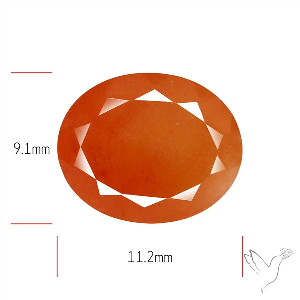 Faceted Brazilian Papaya Quartz