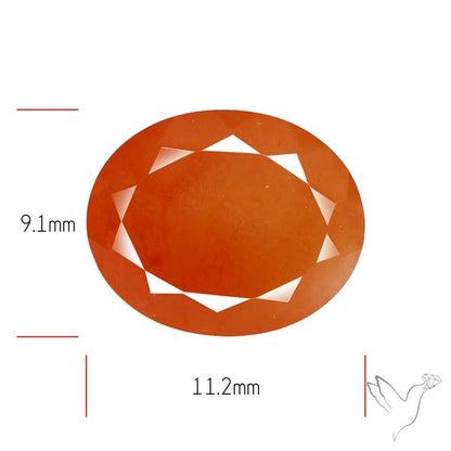 Faceted Brazilian Papaya Quartz