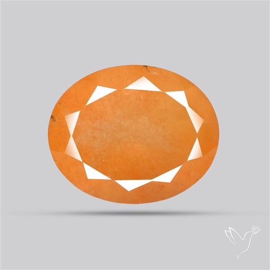 Faceted Brazilian Papaya Quartz