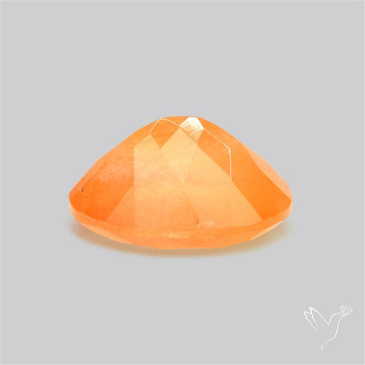 Faceted Brazilian Papaya Quartz