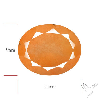 Faceted Brazilian Papaya Quartz