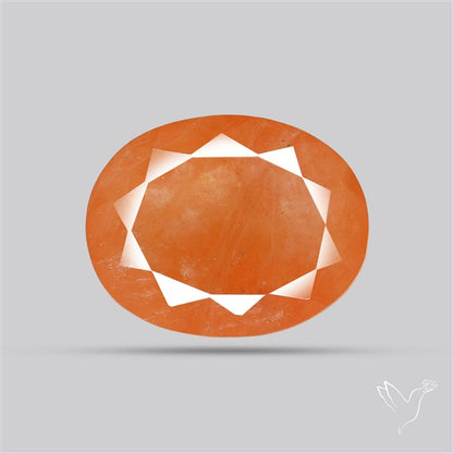 Faceted Brazilian Papaya Quartz
