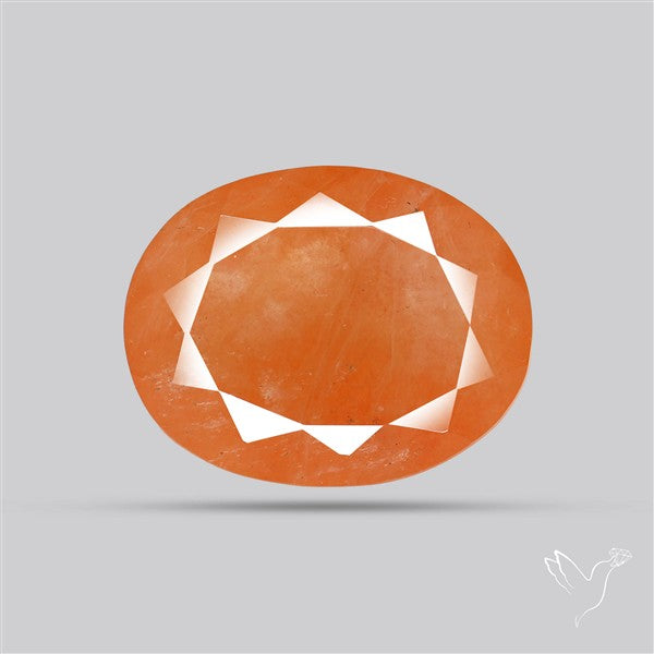 Faceted Brazilian Papaya Quartz