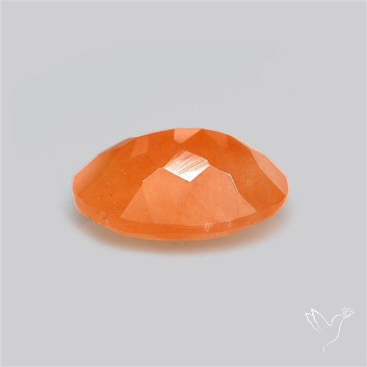Faceted Brazilian Papaya Quartz