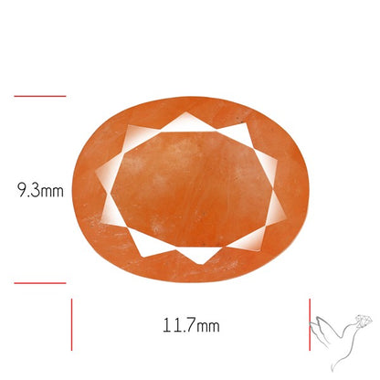 Faceted Brazilian Papaya Quartz