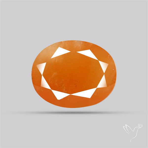 Faceted Brazilian Papaya Quartz